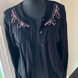 Black Orphan Black Cardigan, Size 1 (16-18)